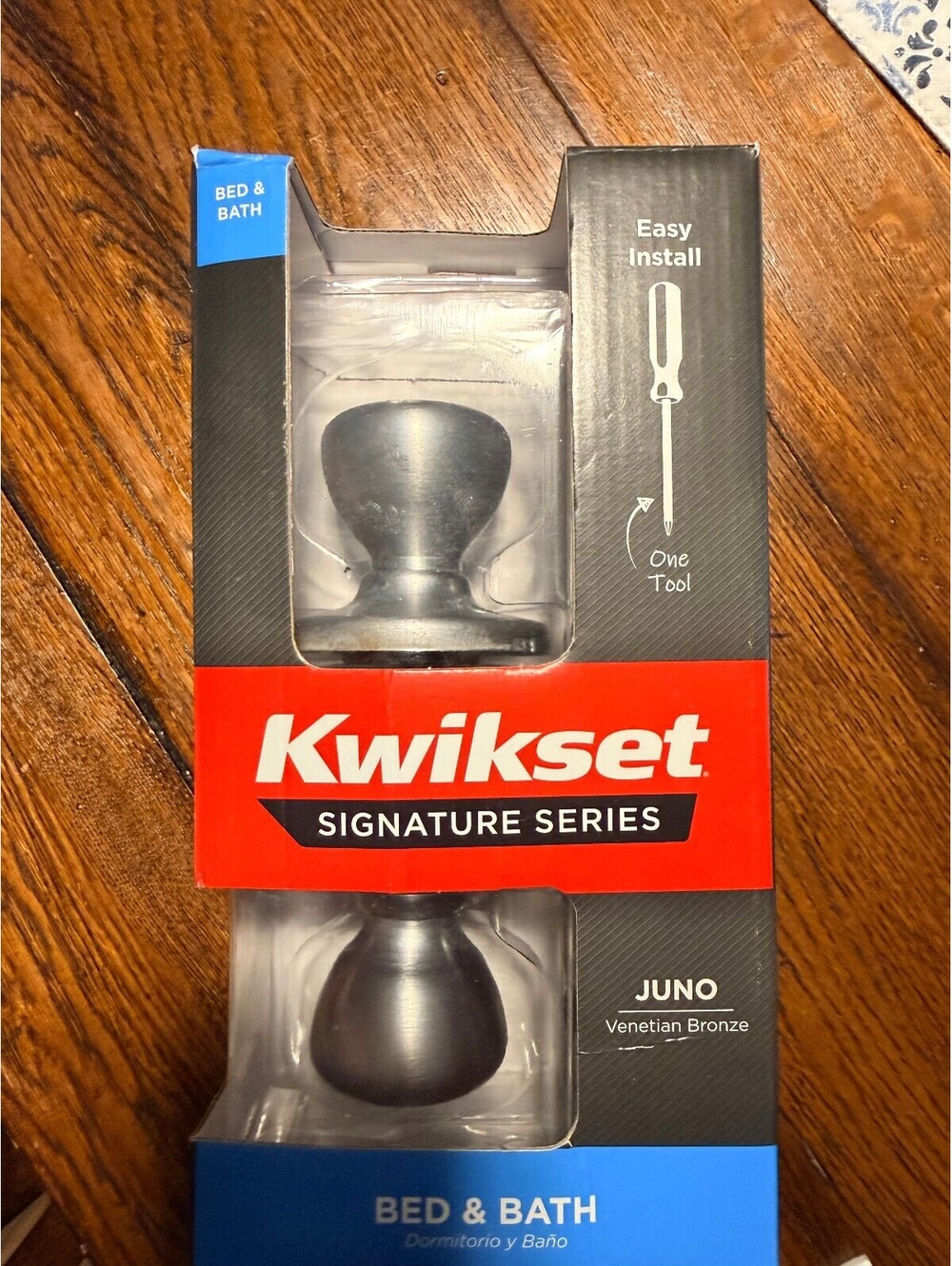 Silver doorknob
